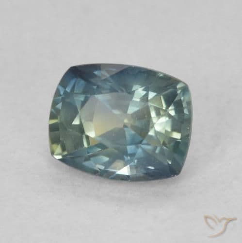 0.79ct Natural Multicolor Sapphire, Cushion Cut, 5.6x4.5 mm