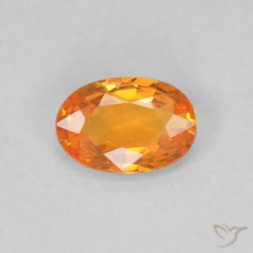 0.52ct Natural Apricot Orange Sapphire, Oval Cut, 6x4.1 mm