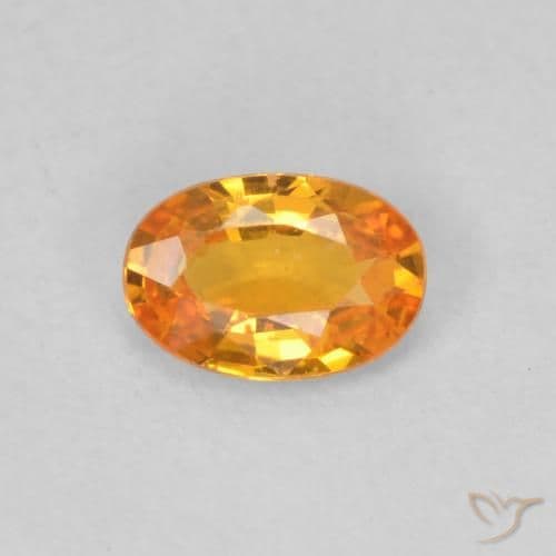 0.49ct Natural Apricot Orange Sapphire, Oval Cut, 5.9x4 mm