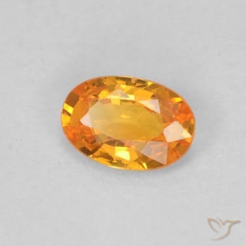 0.49ct Natural Apricot Orange Sapphire, Oval Cut, 5.9x4 mm