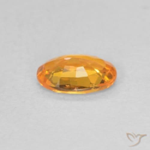 0.49ct Natural Apricot Orange Sapphire, Oval Cut, 5.9x4 mm