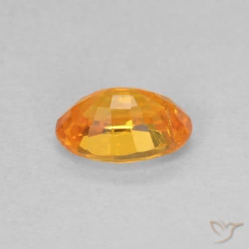 0.62ct Natural Orange Sapphire, Oval Cut, 5.9x4.1 mm