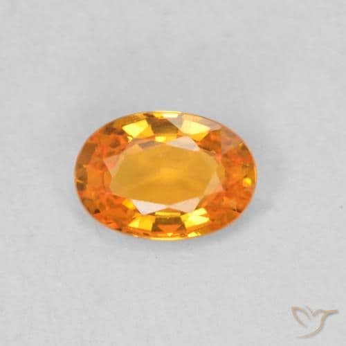 0.46ct Natural Bright Orange Sapphire, Oval Cut, 5.7x4 mm