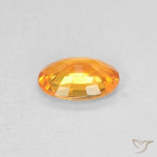0.46ct Natural Bright Orange Sapphire, Oval Cut, 5.7x4 mm