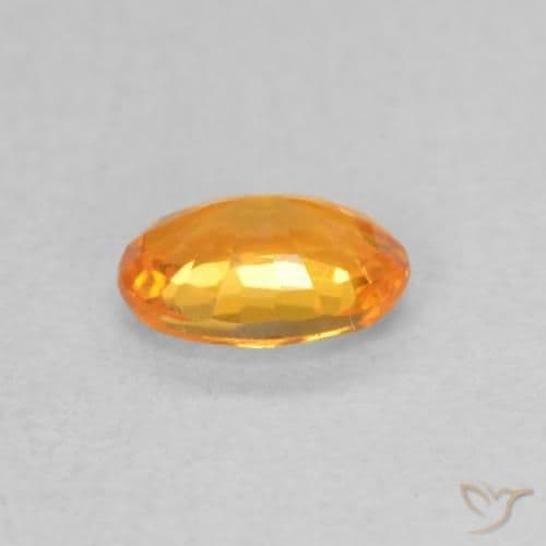 0.55ct Natural Bright Orange Sapphire, Oval Cut, 5.8x4.1 mm