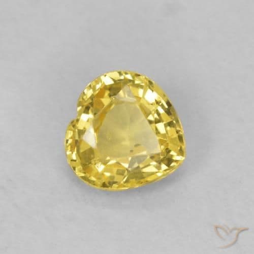 0.39ct Tuscany Yellow Sapphire, Heart Shape, 4.5x4.4 mm