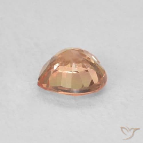 0.46ct Cider Orange Sapphire, Heart Shape, 4.6x4.5 mm