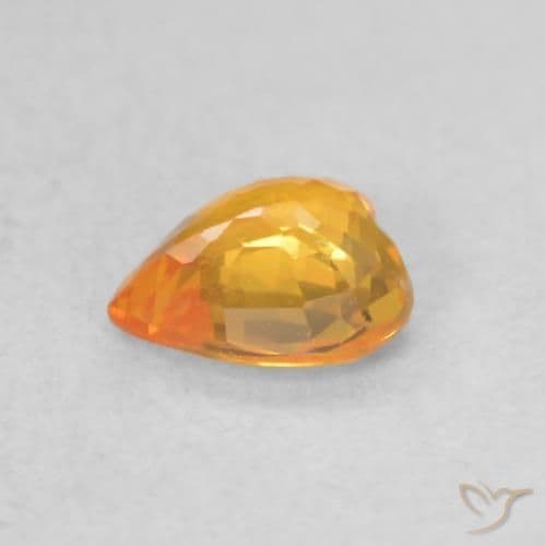 0.41ct Natural Gold Sapphire, Heart Shape, 4.7x4.7 mm