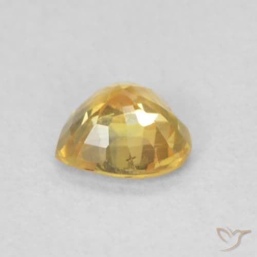 0.39ct Natural Golden Sapphire, Heart Shape, 4.5x4.5 mm
