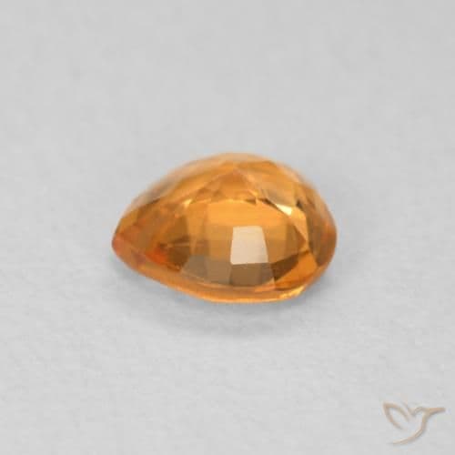 0.36ct Orange Brown Sapphire, Heart Shape, 4.4x4.3 mm