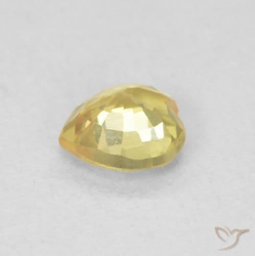 0.45ct Tuscany Yellow Sapphire, Heart Shape, 4.7x4.6 mm