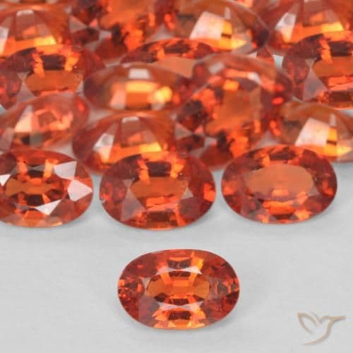 0.53ct Natural Fire Orange Sapphire, Oval Cut, 6.1x4.1 mm