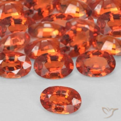 0.53ct Natural Fire Orange Sapphire, Oval Cut, 6.1x4.1 mm