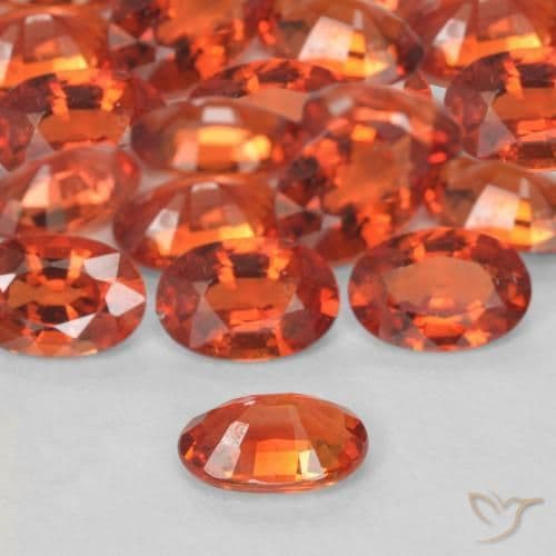 0.53ct Natural Fire Orange Sapphire, Oval Cut, 6.1x4.1 mm
