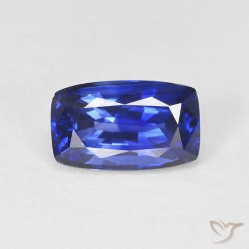 2.20ct Natural Royal Blue Sapphire, Cushion Cut, 9.1x5.5 mm