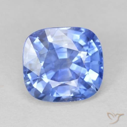 2.74ct Natural Pastel Blue Sapphire, Cushion Cut, 8.1x5.7 mm