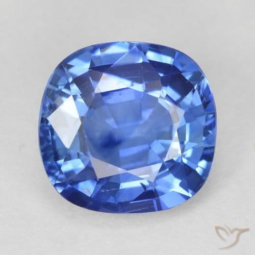 3.23ct Medium Dark Blue Sapphire, Cushion Cut, 8.5x8.8 mm