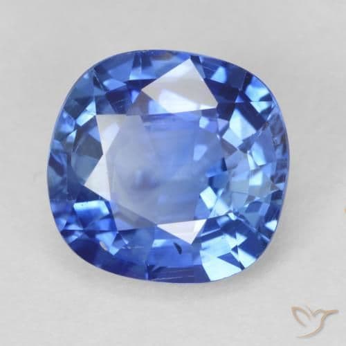 3.23ct Medium Dark Blue Sapphire, Cushion Cut, 8.5x8.8 mm