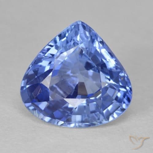 4.73ct Medium Dark Blue Sapphire, Pear Shape, 10.7x10.3 mm