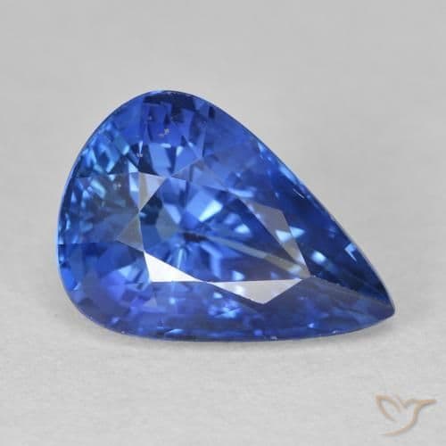4.59ct Medium Dark Blue Sapphire, Pear Shape, 11.8x8.3 mm
