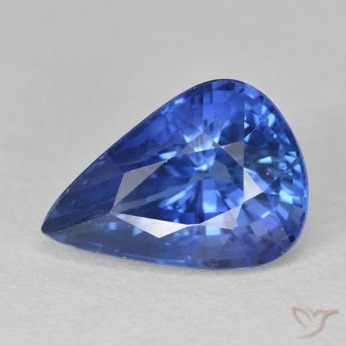 4.59ct Medium Dark Blue Sapphire, Pear Shape, 11.8x8.3 mm