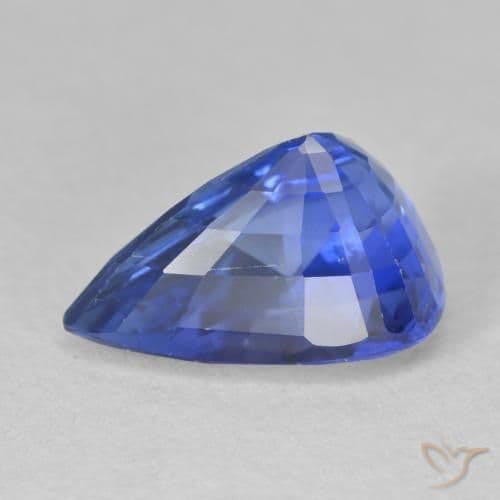4.59ct Medium Dark Blue Sapphire, Pear Shape, 11.8x8.3 mm