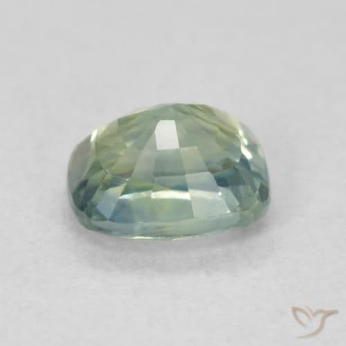 0.80ct Natural Teal Sapphire, Cushion Cut, 5.5x4.5 mm
