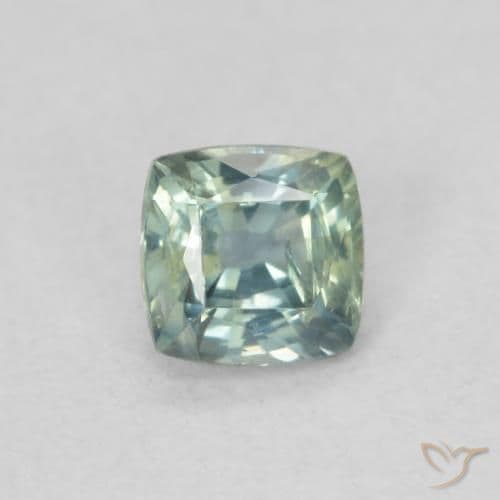 0.57ct Natural Light Blue Sapphire, Cushion Cut, 4.1x4.1 mm