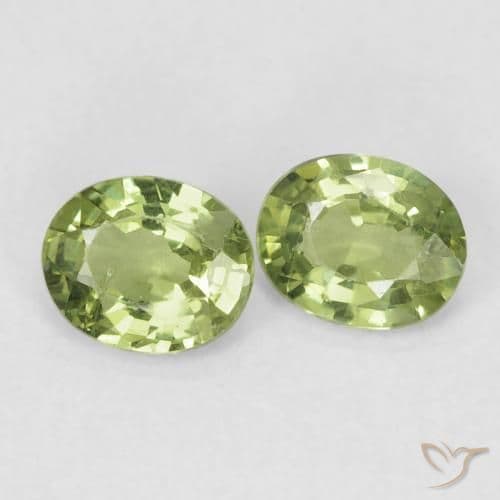 0.87ct Light Forest Green Sapphire, Oval Cut, 5.1x4.2 mm