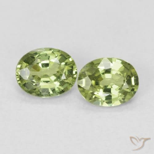 0.74ct Natural Medium Green Sapphire, Oval Cut, 4.9x3.9 mm