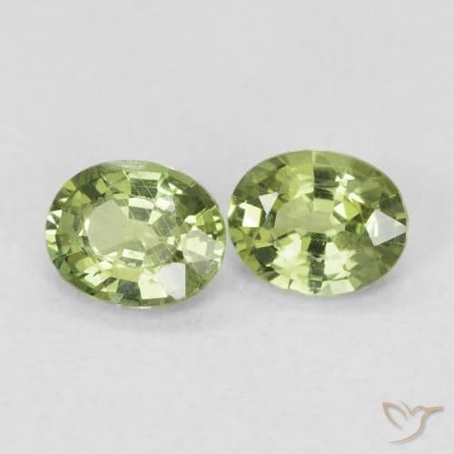 0.74ct Natural Medium Green Sapphire, Oval Cut, 4.9x3.9 mm