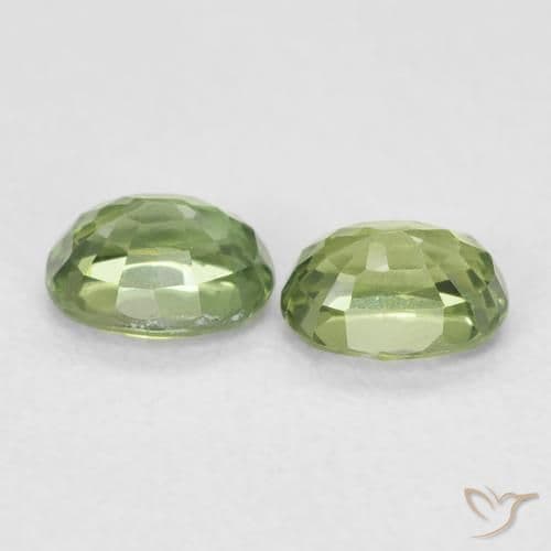 1.05ct Natural Warm Green Sapphire, Oval Cut, 5.1x4.1 mm
