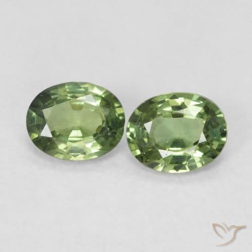 0.75ct Natural Forest Green Sapphire, Oval Cut, 4.9x3.9 mm