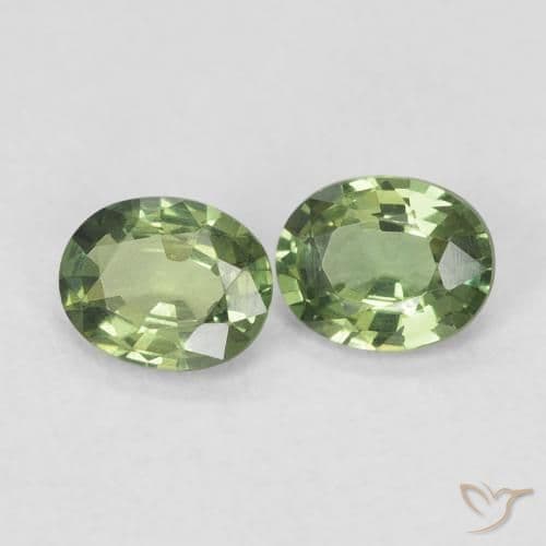 0.75ct Natural Forest Green Sapphire, Oval Cut, 4.9x3.9 mm