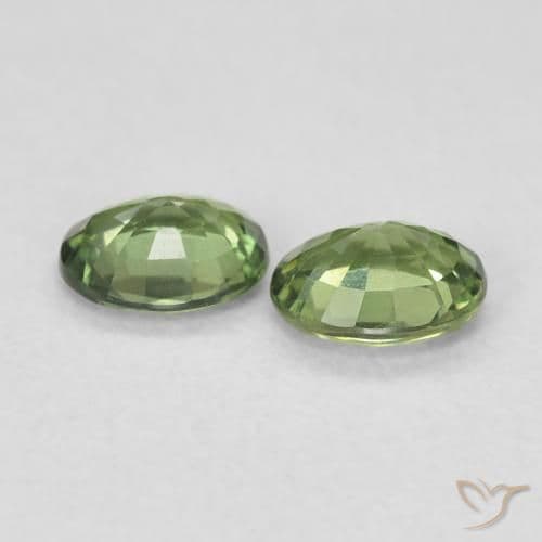 0.75ct Natural Forest Green Sapphire, Oval Cut, 4.9x3.9 mm
