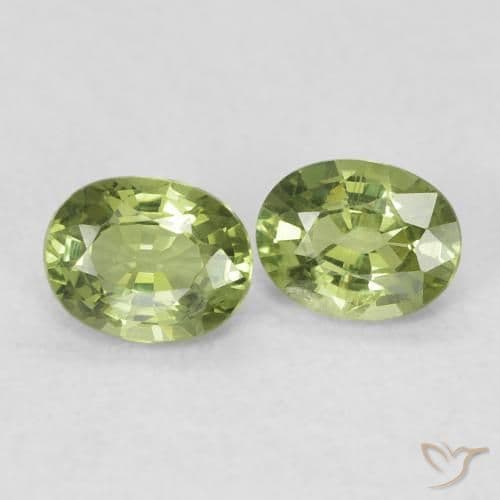 0.85ct Natural Medium Green Sapphire, Oval Cut, 5.1x4 mm