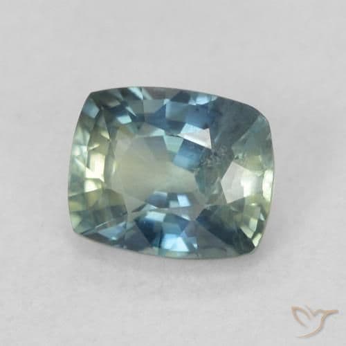 0.78ct Natural Teal Sapphire, Cushion Cut, 5.6x4.6 mm