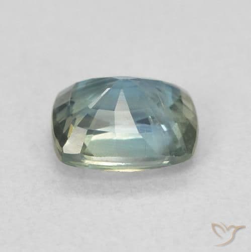 0.78ct Natural Teal Sapphire, Cushion Cut, 5.6x4.6 mm