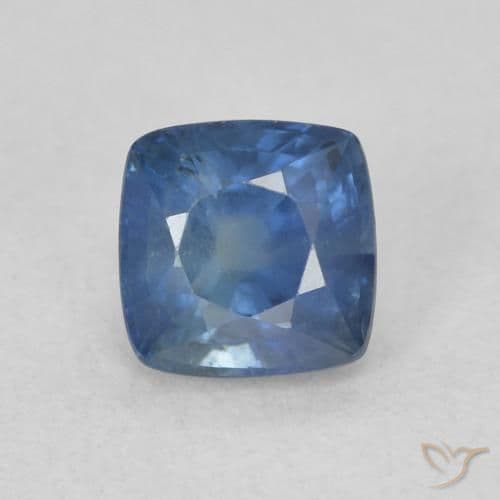 0.82ct Natural Navy Blue Sapphire, Cushion Cut, 5x4.9 mm
