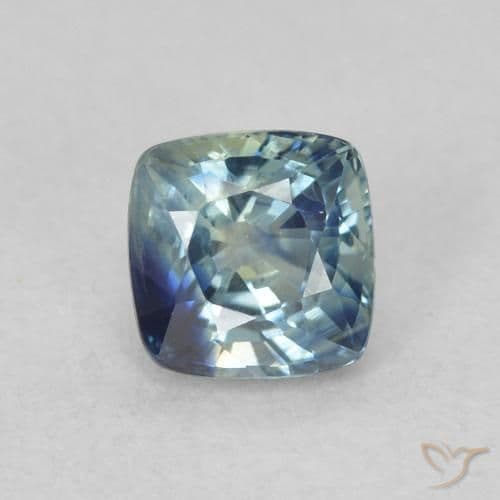 0.71ct Natural Teal Sapphire, Cushion Cut, 4.7x4.6 mm
