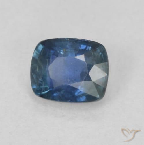 0.60ct Natural Navy Blue Sapphire, Cushion Cut, 5.2x4.2 mm