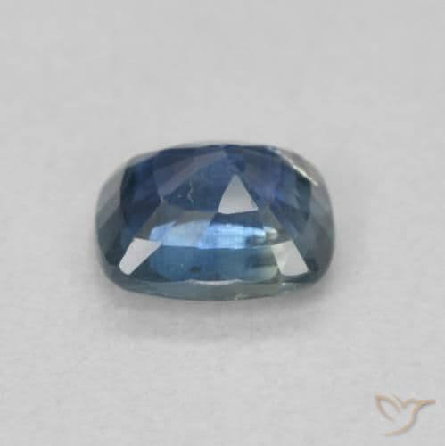 0.60ct Natural Navy Blue Sapphire, Cushion Cut, 5.2x4.2 mm