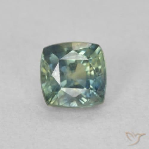 0.57ct Natural Light Blue Sapphire, Cushion Cut, 4.1x4.1 mm