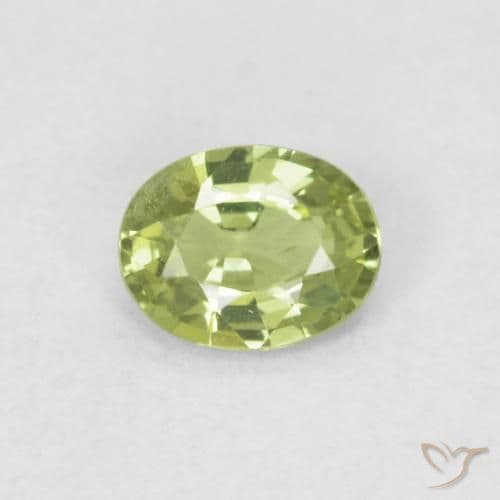0.48ct Natural Medium Green Sapphire, Oval Cut, 5x3.8 mm