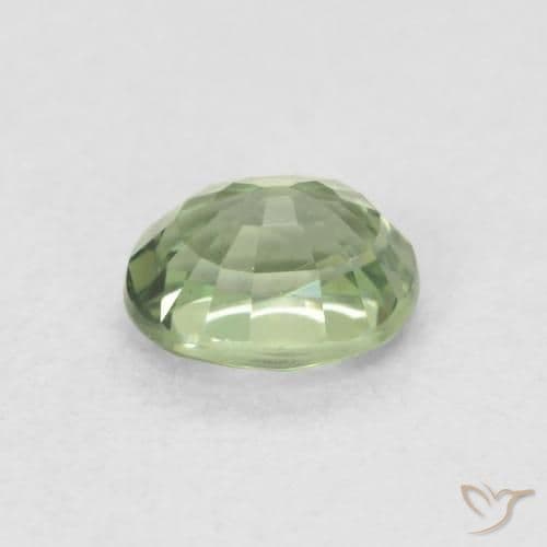 0.59ct Medium Light Green Sapphire, Oval Cut, 5.2x4.1 mm