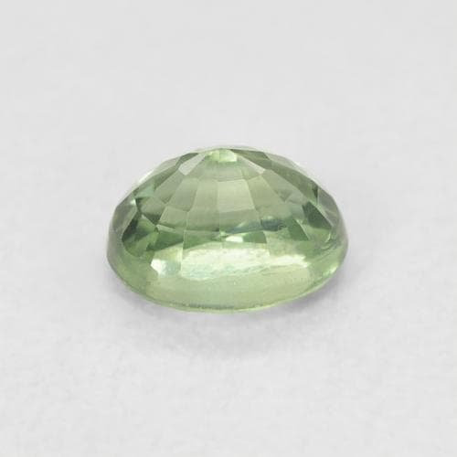 0.65ct Very Light Green Sapphire, Oval Cut, 5.2x4.2 mm