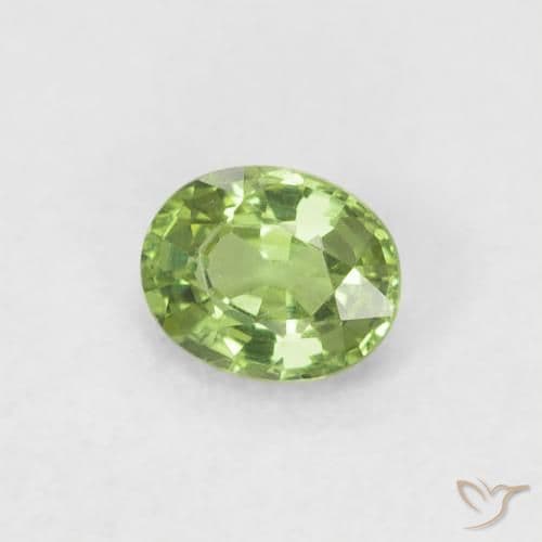0.41ct Natural Forest Green Sapphire, Oval Cut, 4.8x3.9 mm