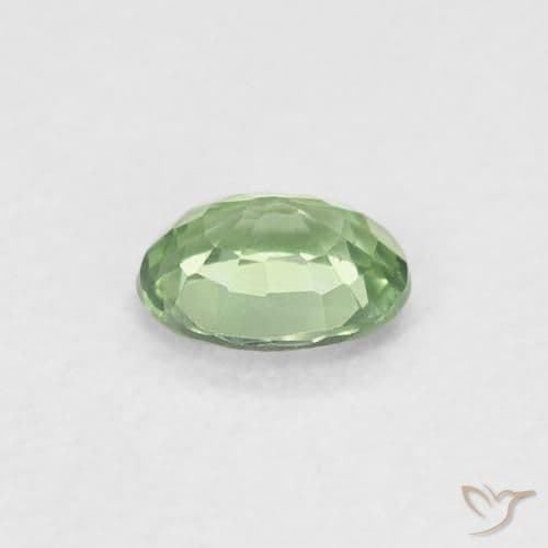 0.40ct Natural Light Green Sapphire, Oval Cut, 4.9x4 mm