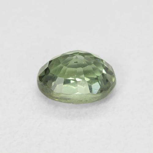 0.56ct Natural Light Green Sapphire, Oval Cut, 5.1x4.1 mm