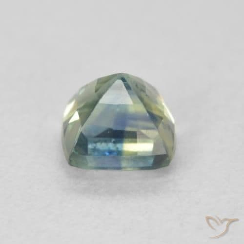 0.67ct Natural Teal Sapphire, Cushion Cut, 4.4x4.3 mm